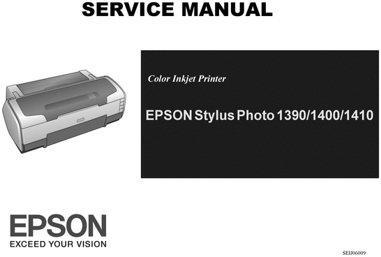 Product picture EPSON ,Stylus Photo 1390/1400/1410 service manual