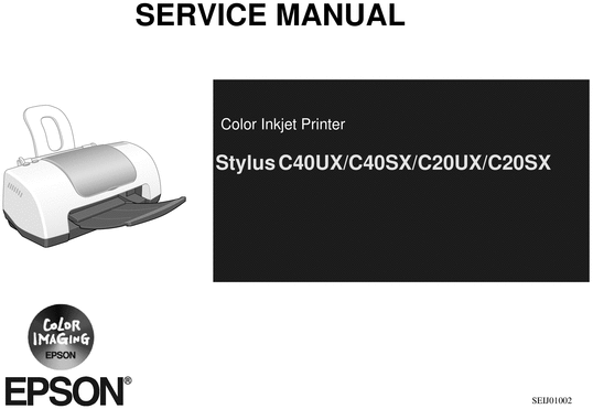 Product picture Epson Stylus C40ux C40sx C20ux C20sx Service Manual
