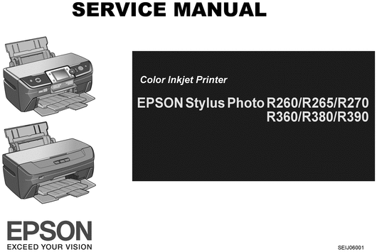 Product picture Epson R260/r265/r270/r360/r380/r390,Service Repair Manual   